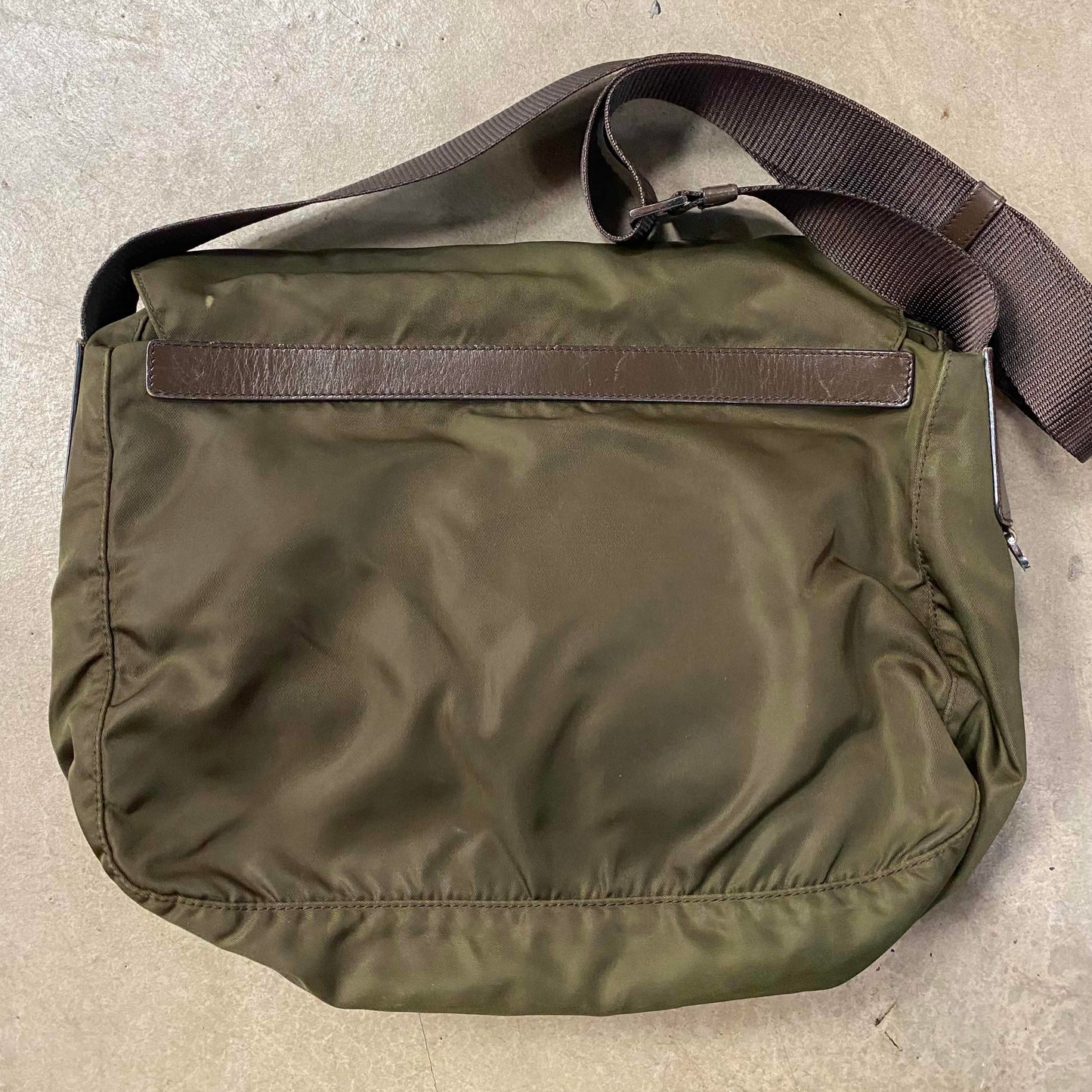 Prada Messenger Bag Double Strap Green