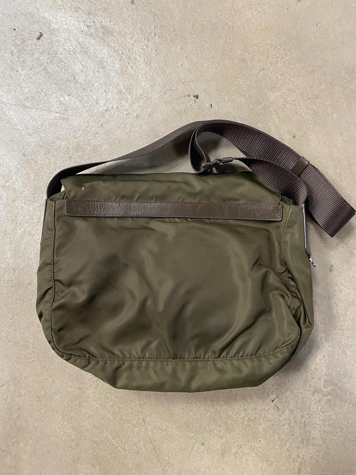 Prada Messenger Bag Double Strap Green