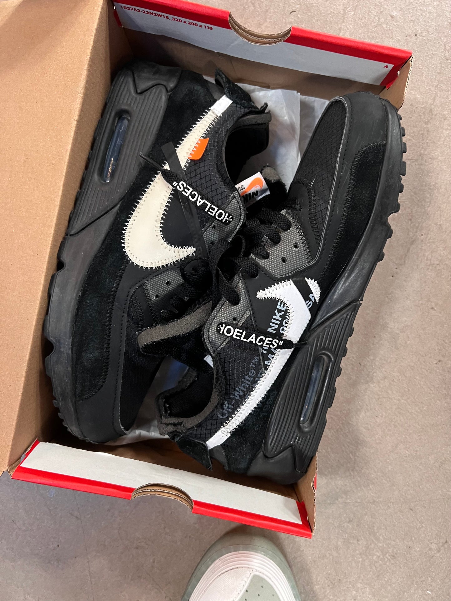 Air Max 90 Off White The Ten Black 44