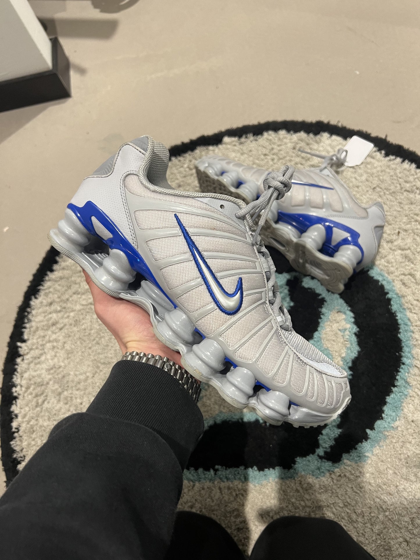 Nike Shox Silver Blue