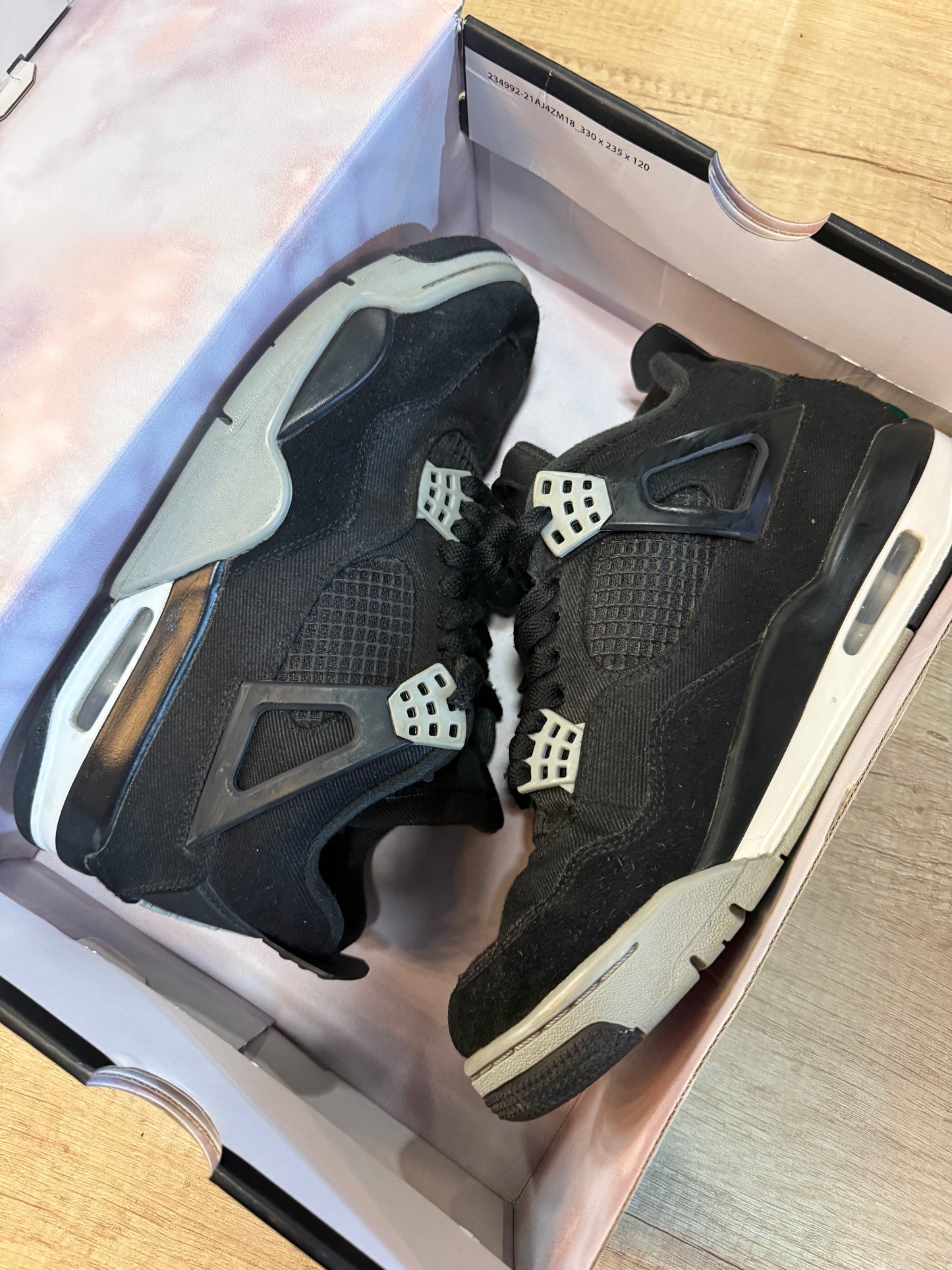 Jordan IV Black Canvas 41