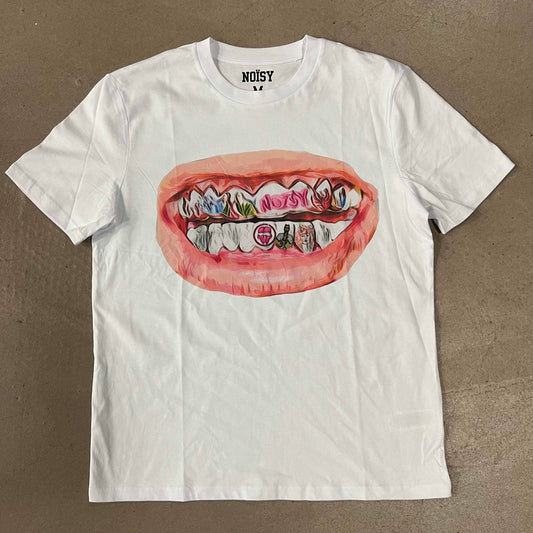 Tee Shirt Noisy Army Grillz White