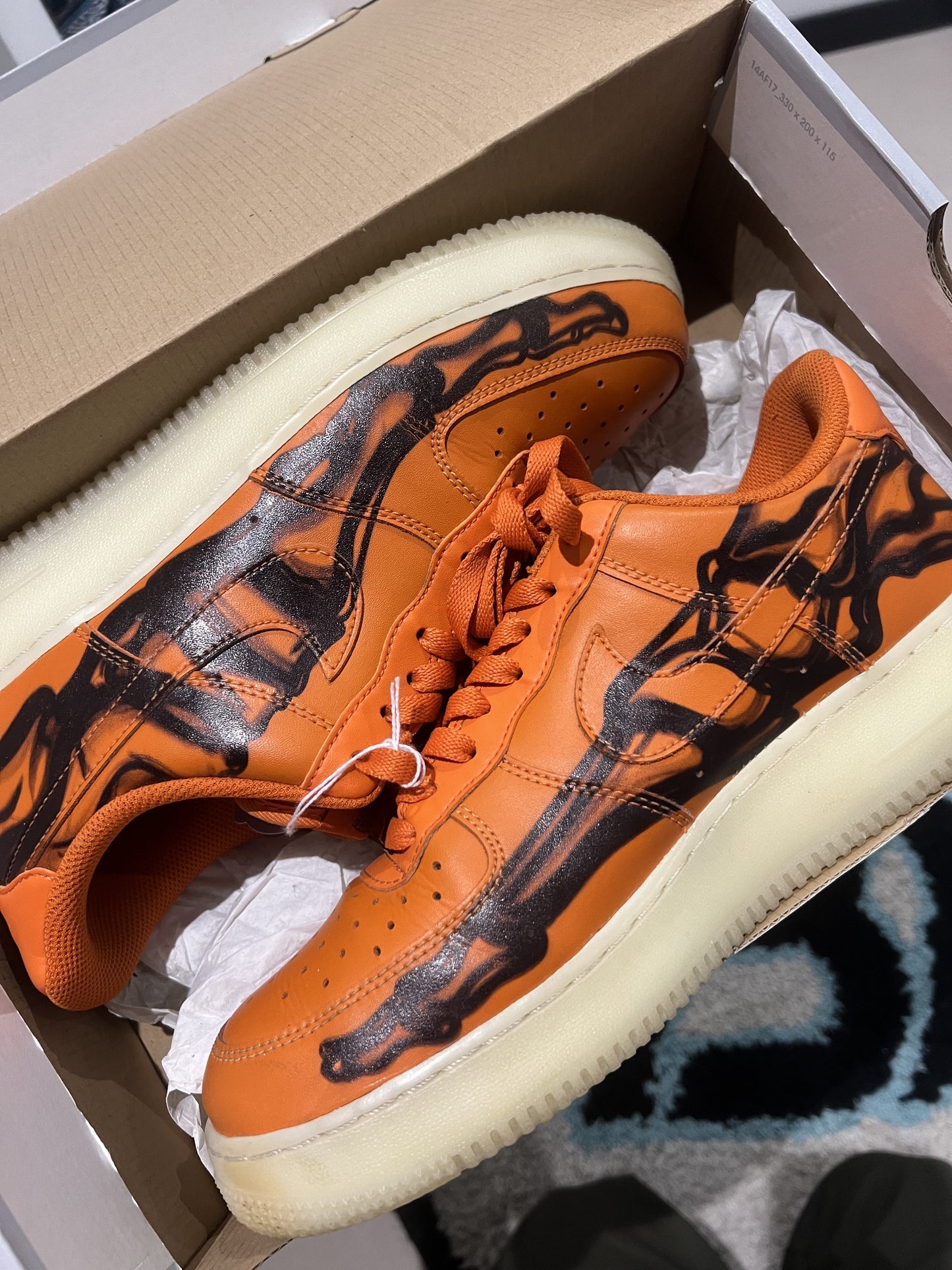 Nike AF1 Halloween Skeleton Orange 42,5