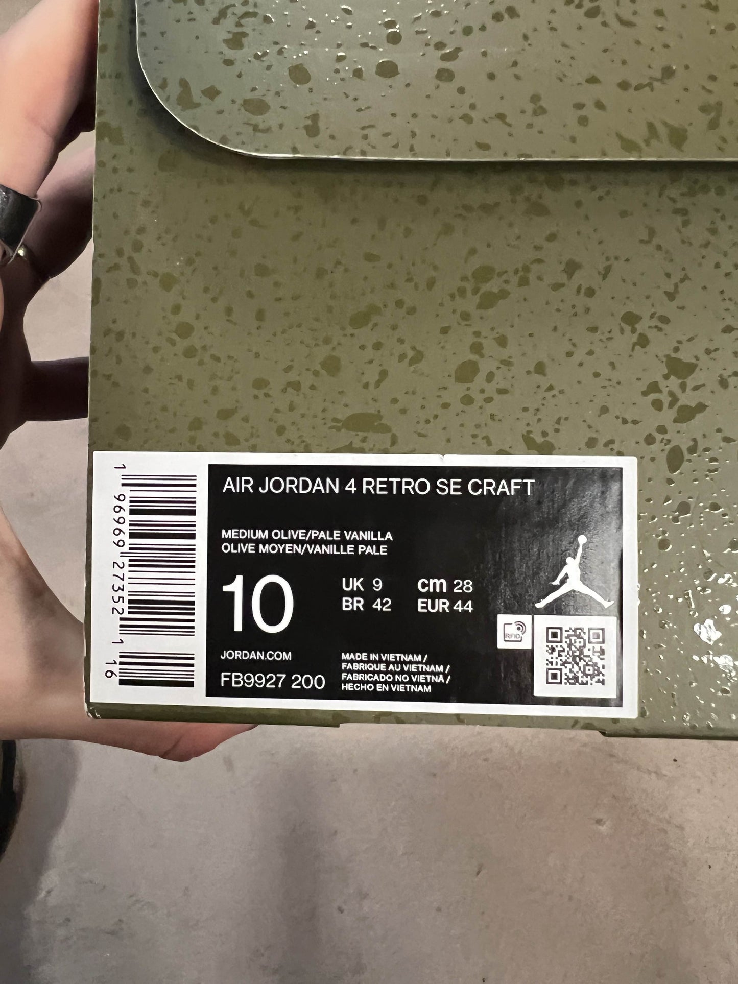 Jordan IV Craft Olive 44