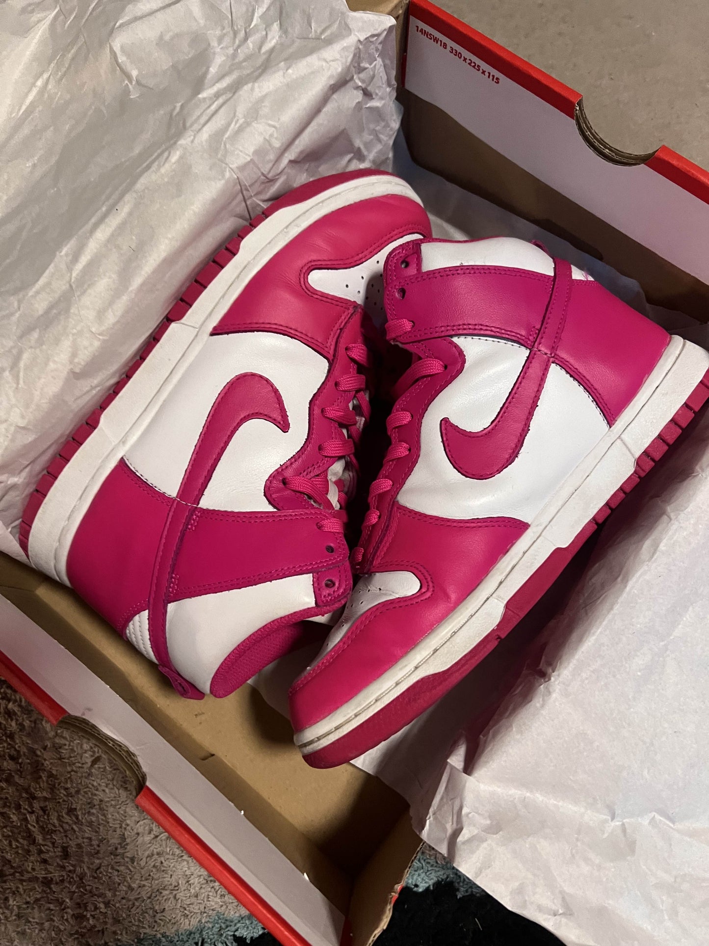 Nike Dunk High Fuschia 39