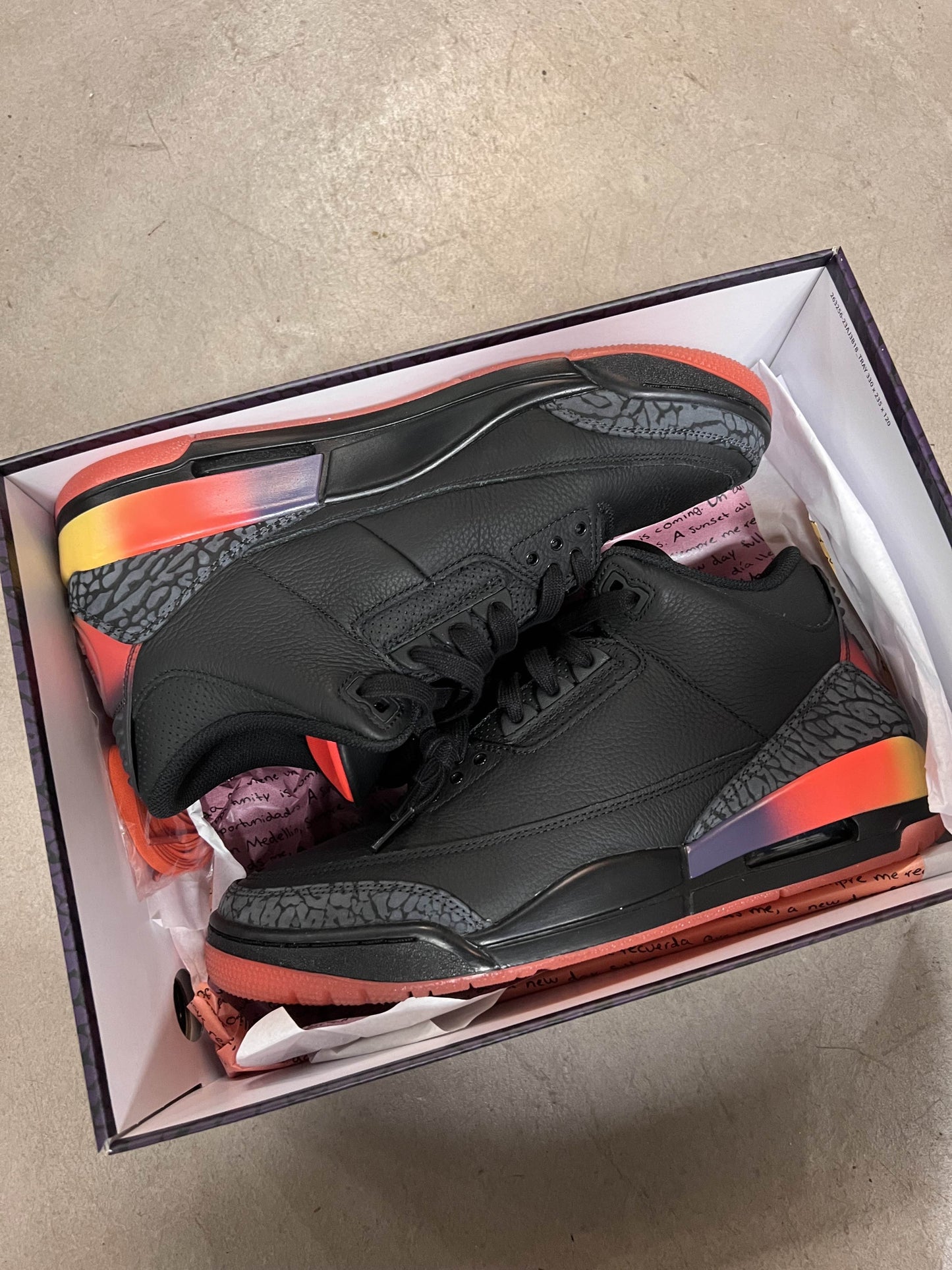 Jordan 3 J Balvin Black 44