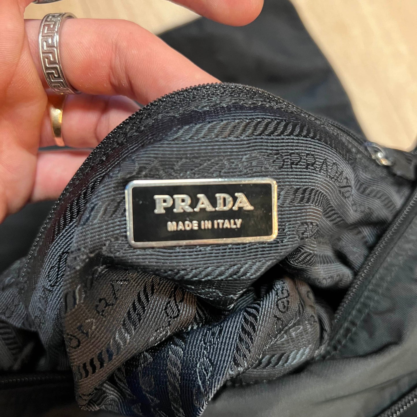 Prada Messenger Bag Double Strap Black