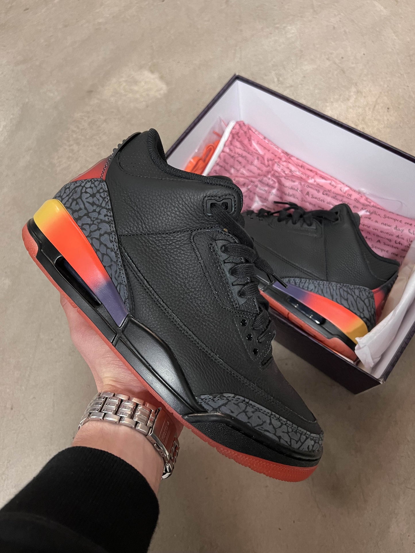 Jordan 3 J Balvin Black 44