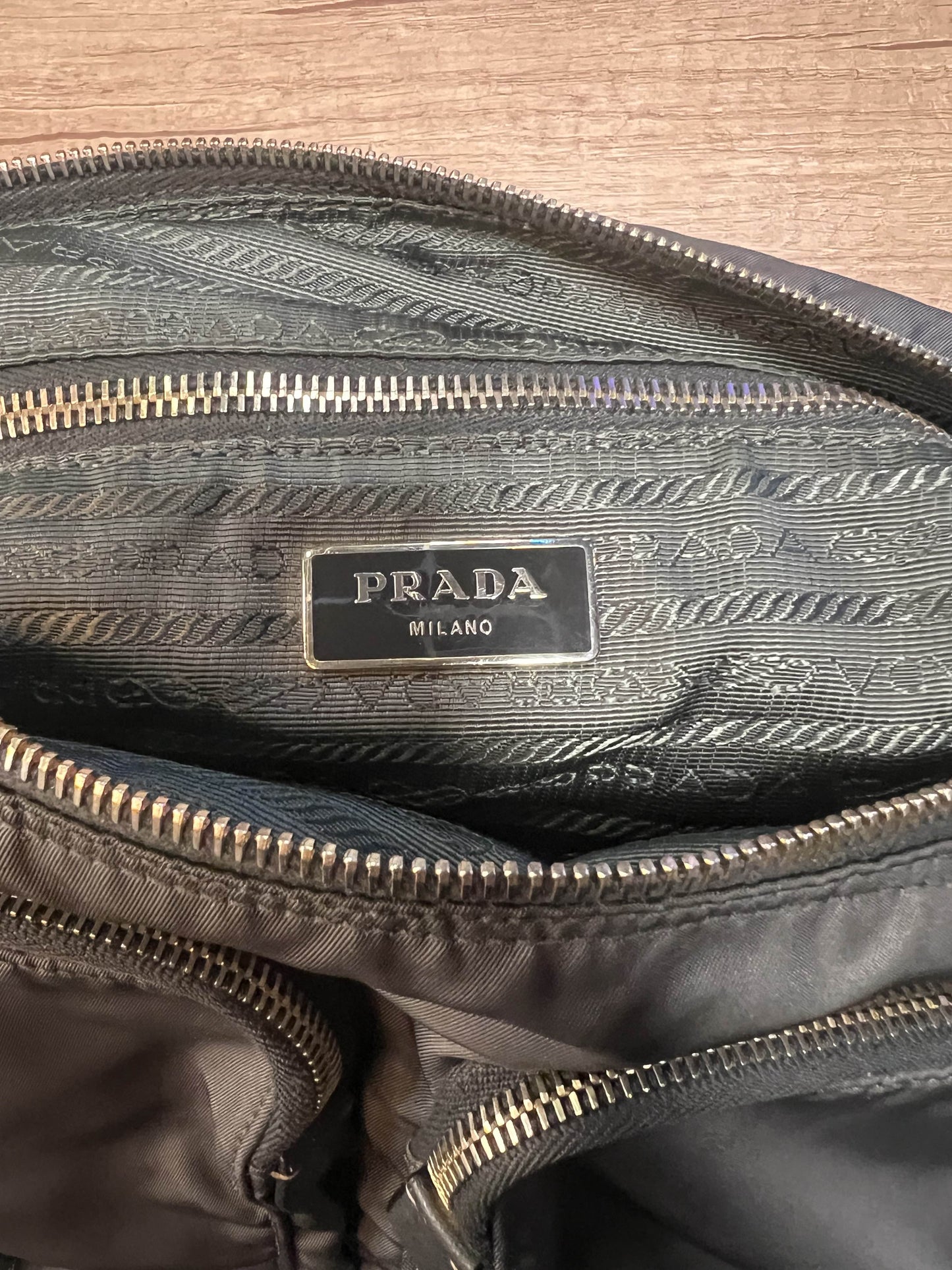 Prada Messenger Bag Double Strap Grey