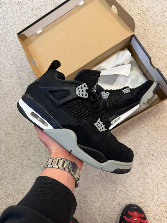 Jordan IV Black Canvas 42