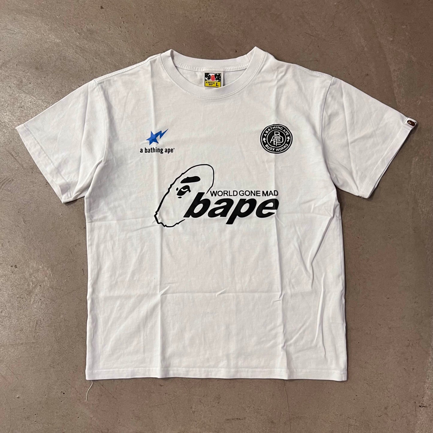 Tee Shirt Bape Wold Gone Mad L