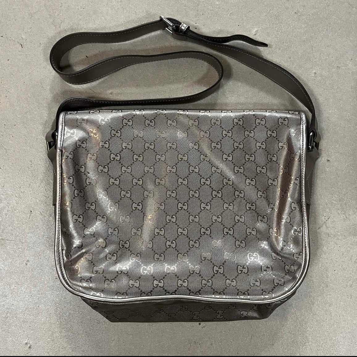 Gucci Messenger Bag Big Size Silver