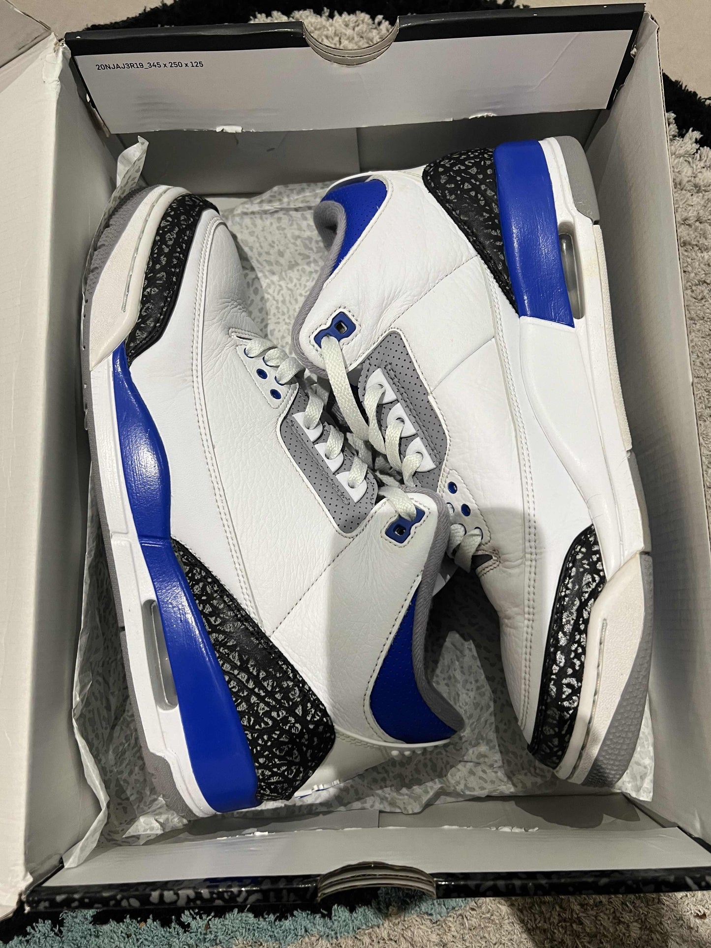 Jordan 3 Racer Blue 45