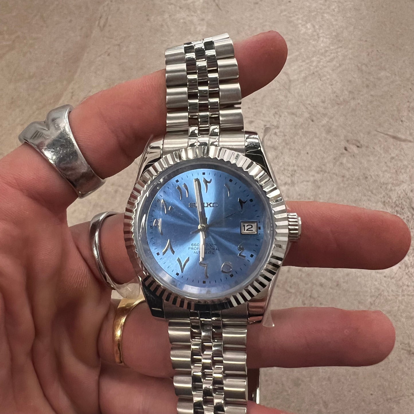 Seiko Mod Arabic Dial Blue