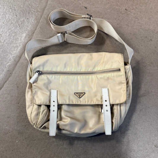 Prada Messenger Bag Double Strap White