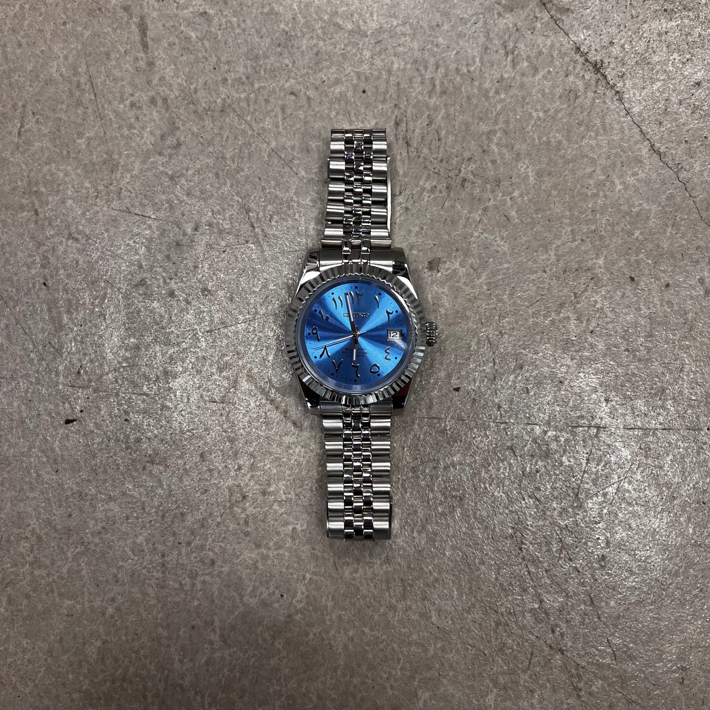 Seiko Mod Arabic Dial Blue