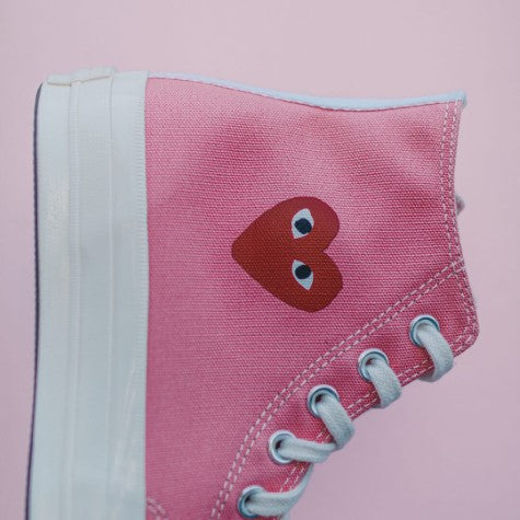 Converse Chuck Taylor All-Star 70s Hi Comme des Garçons PLAY Bright Pink - 168301C