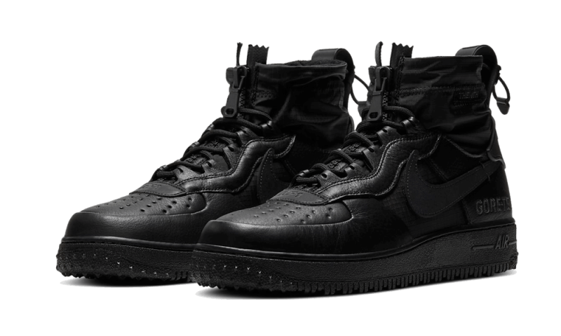 Nike Air Force 1 Gore Tex High Triple Black CQ7211 003 Bluedrop BLUEDROP