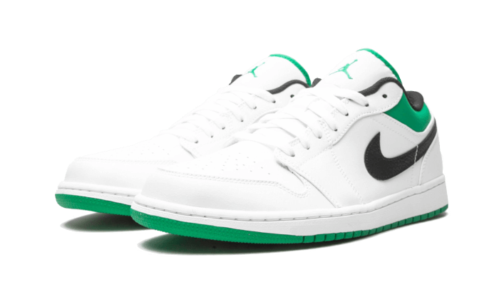 Air Jordan Air Jordan 1 Low White Lucky Green Black - 553558-129 / 553560-065