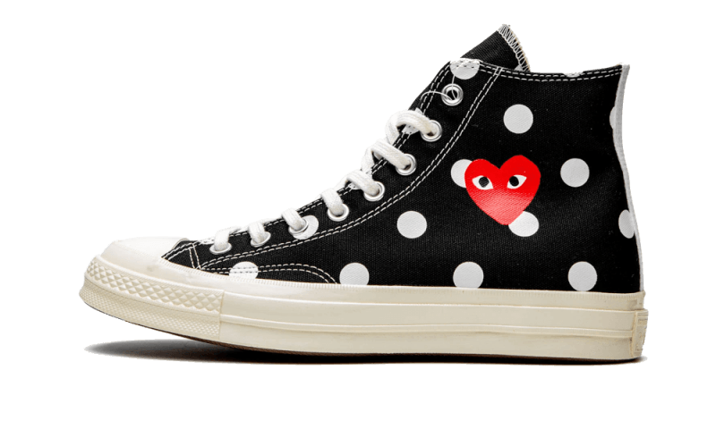 Converse Chuck Taylor All-Star 70s Hi Comme des Garçons PLAY Polka Dot Black - 157250C