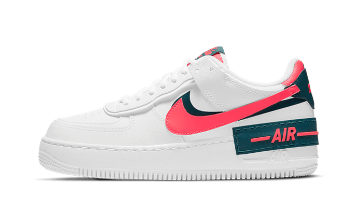 Nike Air Force 1 Shadow White Dark Teal Solar Red - DB3902-100