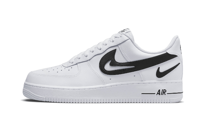 Nike Air Force 1 Low '07 FM Cut Out Swoosh White Black - DR0143-101